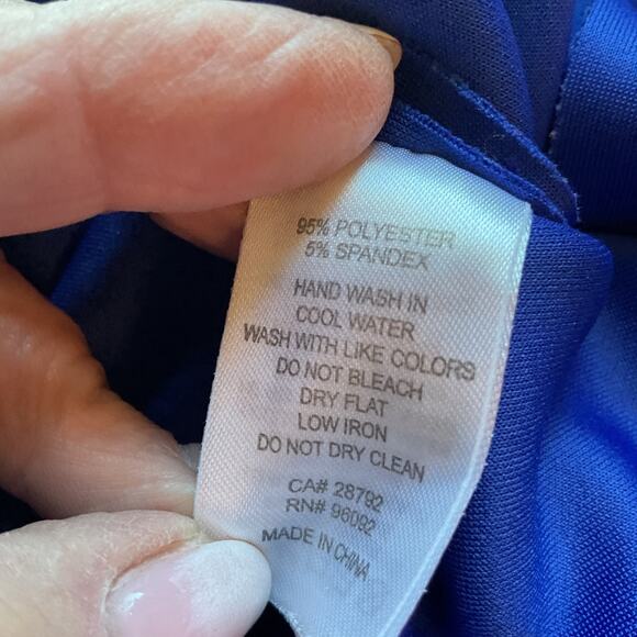 Carolina Belle Royal Blue Scalloped Edges Party/Cocktail Dress 12 - Picture 5 of 6